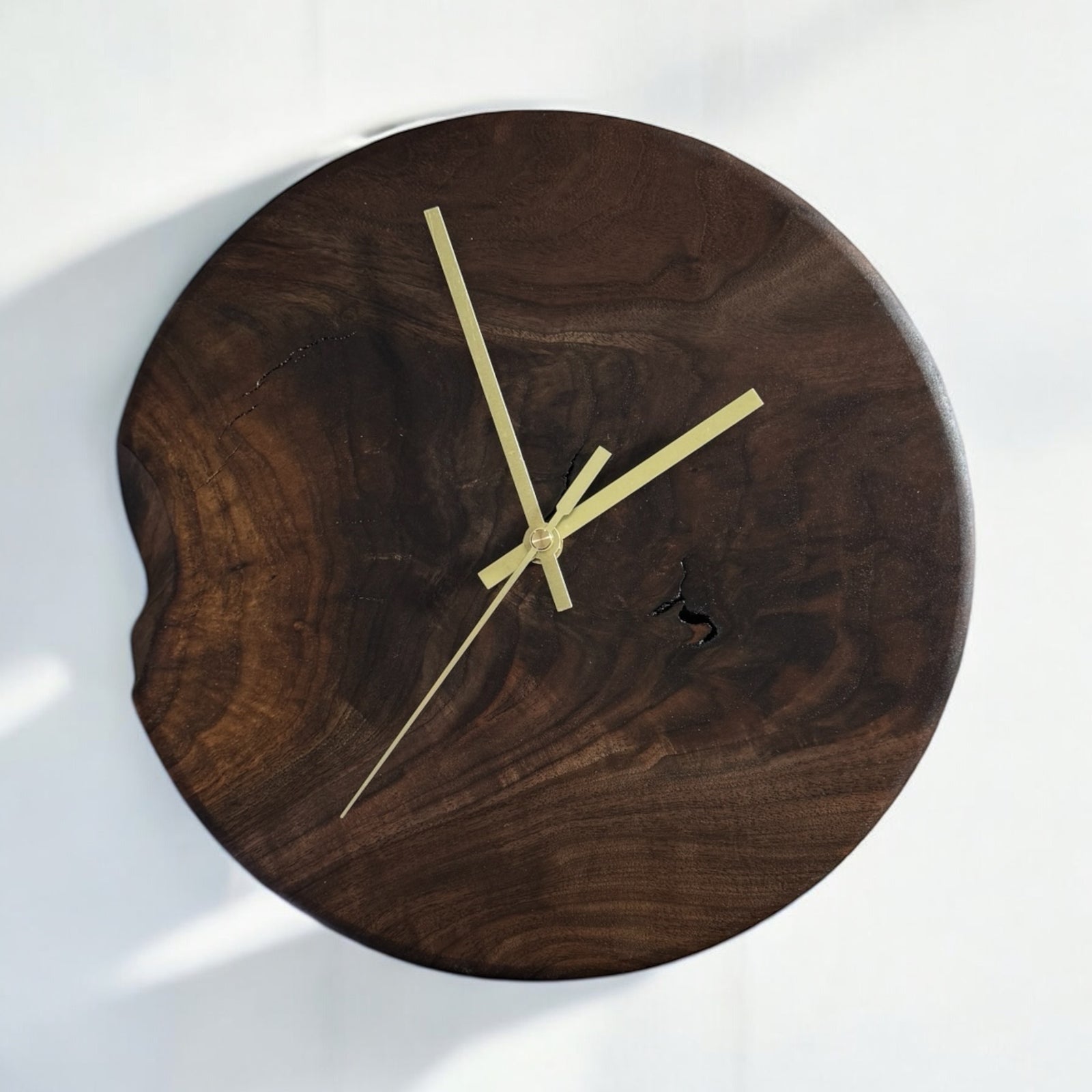 12” High-Figure Walnut Clock