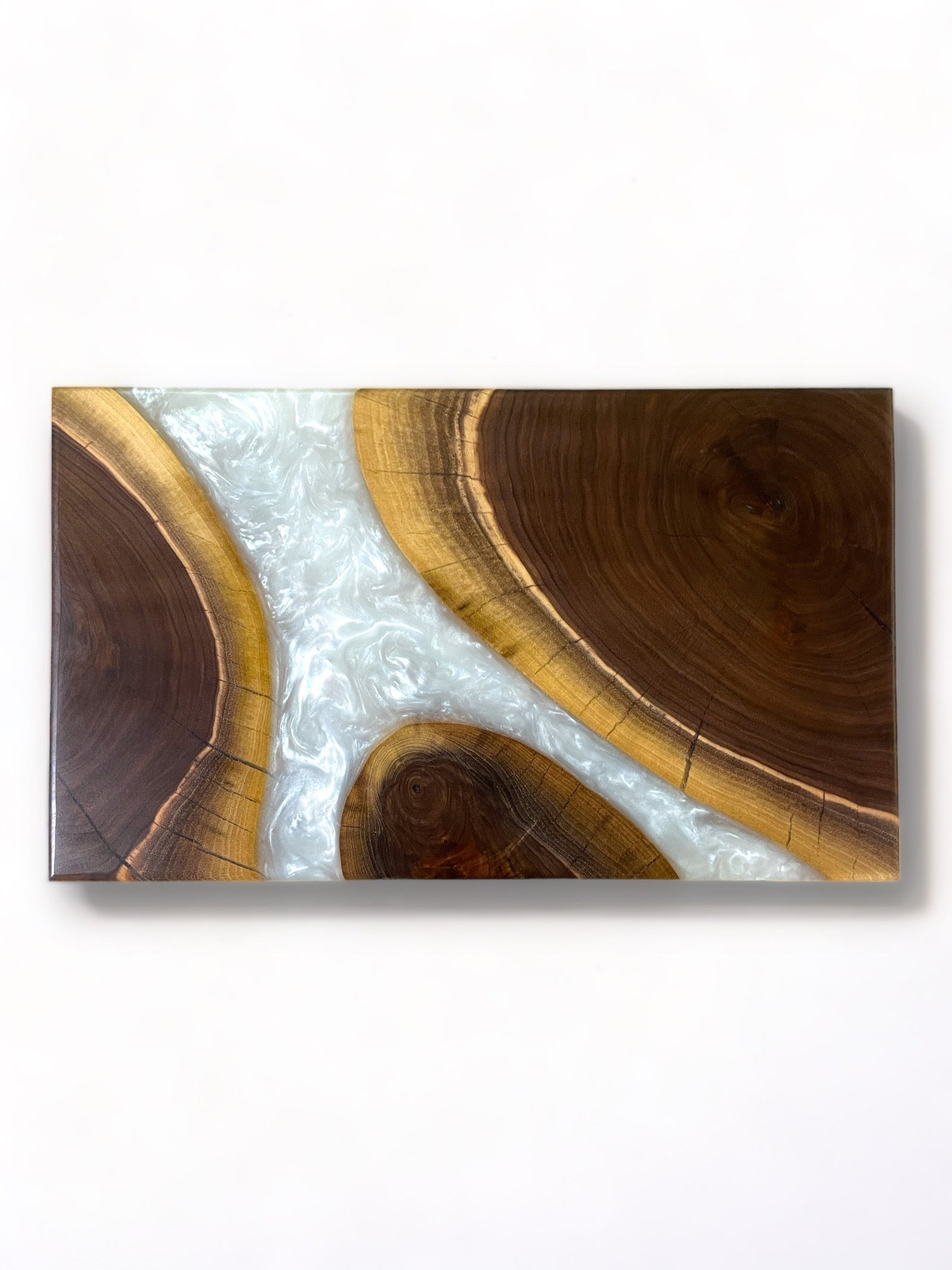 Walnut Live Edge Charcuterie Board with Jellyfish Epoxy