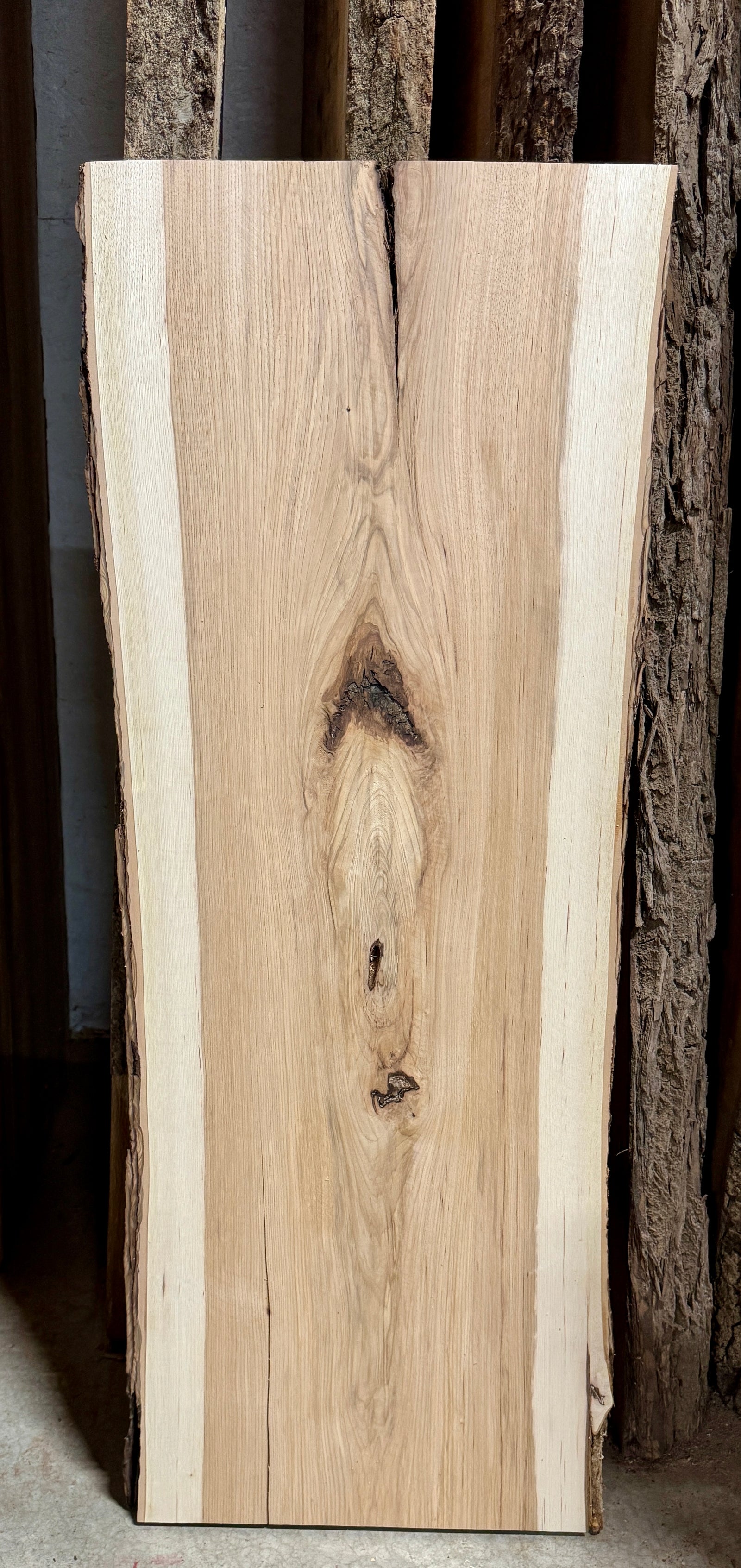 Hickory Live Edge Slab 45" Long
