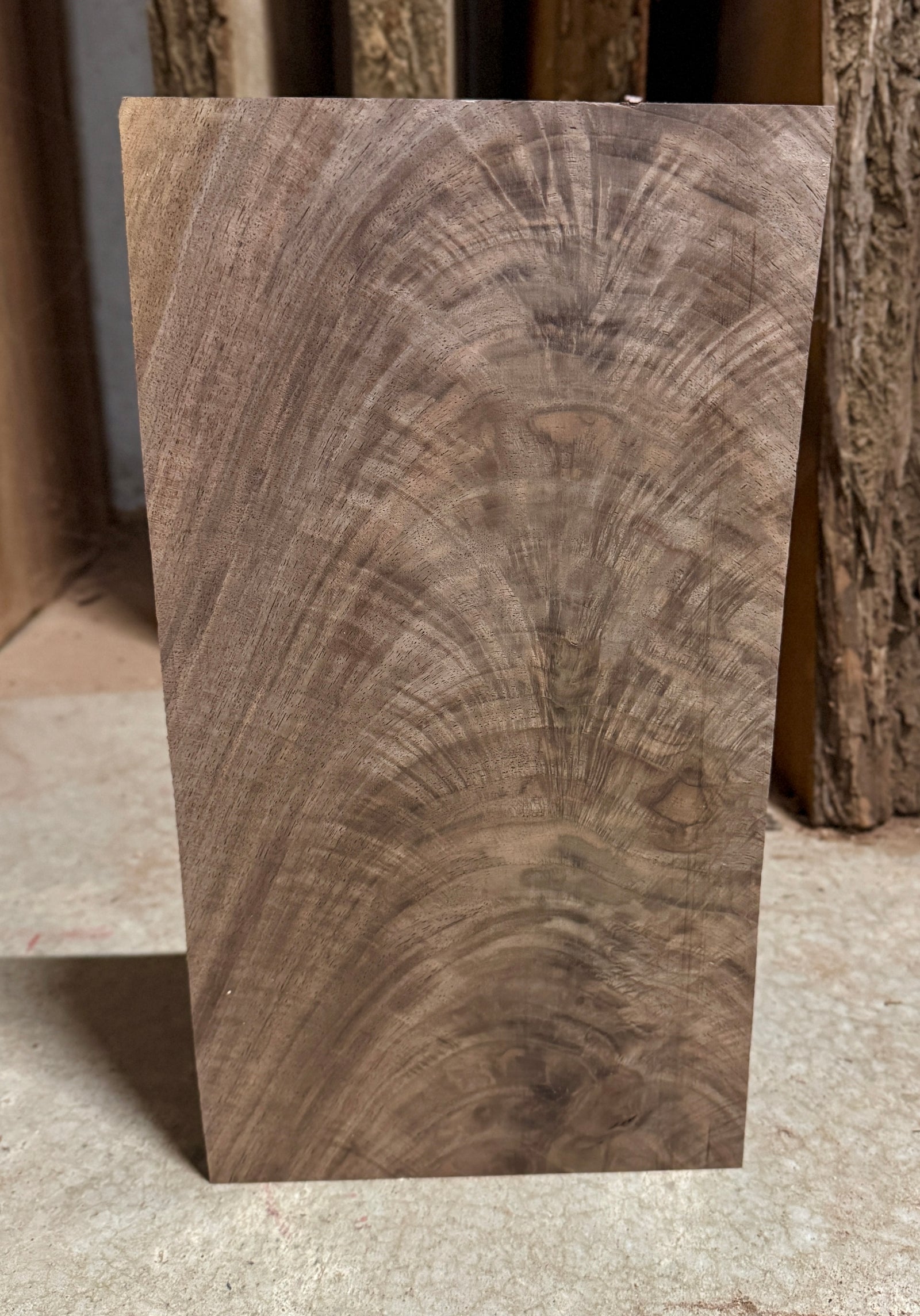 High figure walnut board, great for knife scales or pen blanks.
