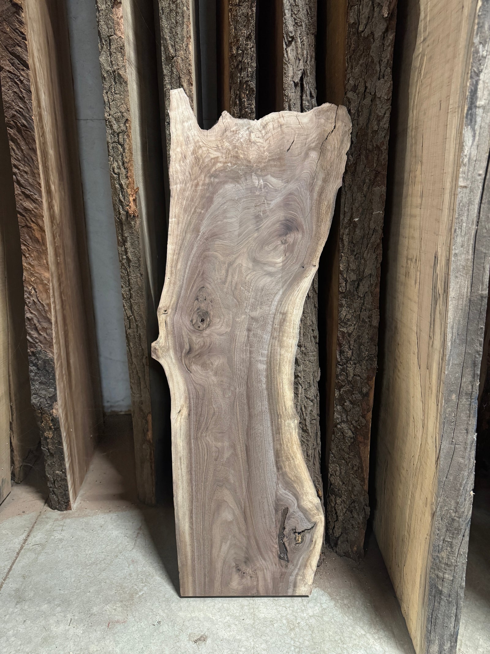 Live edge walnut slab 48" long