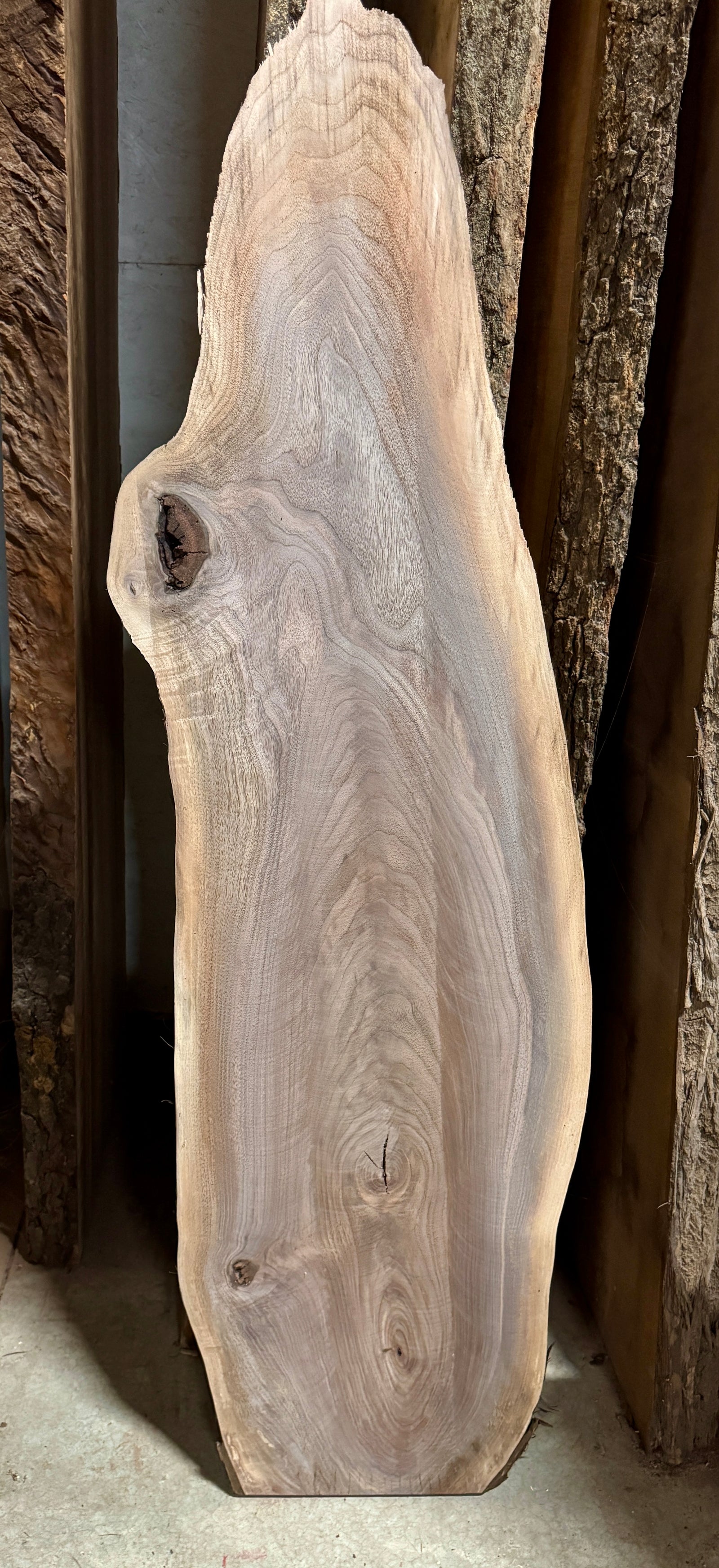 Live edge walnut slab 53" Long
