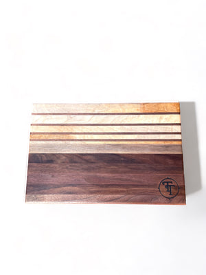 Walnut Cutting Board with figured Maple Inlays