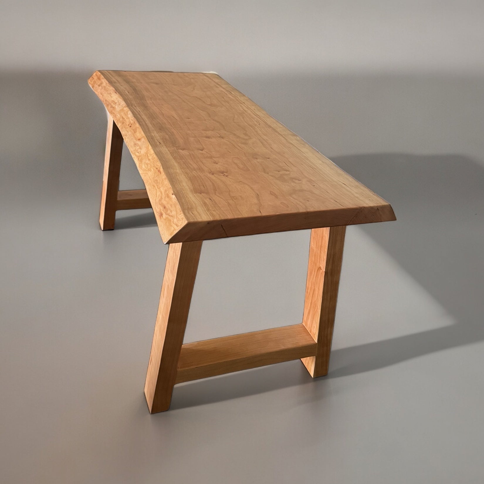 Live Edge Cherry Bench - Traditional Timber LLC