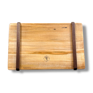 Maple Serving Tray with Walnut Feet