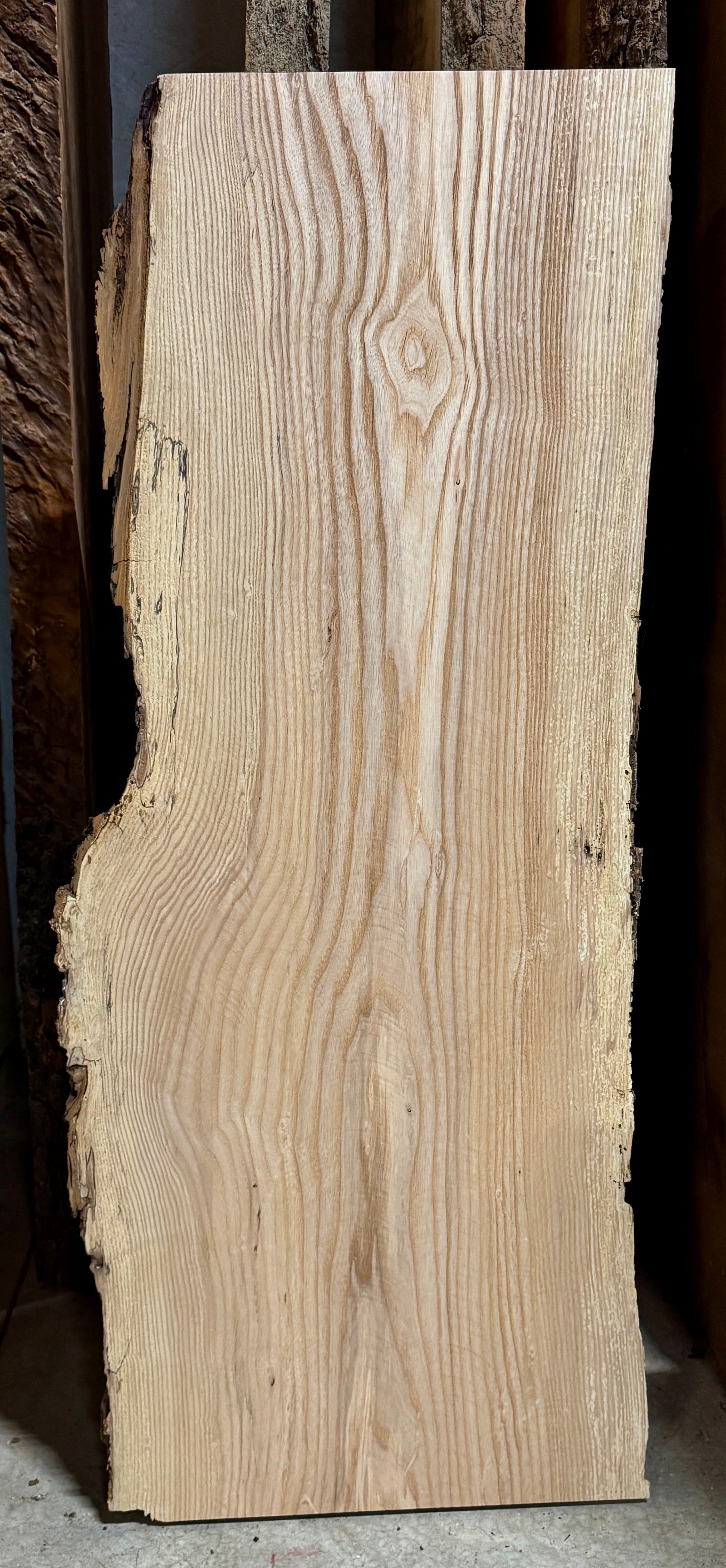 Live edge white oak slab