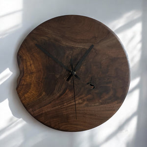 12” High-Figure Walnut Clock