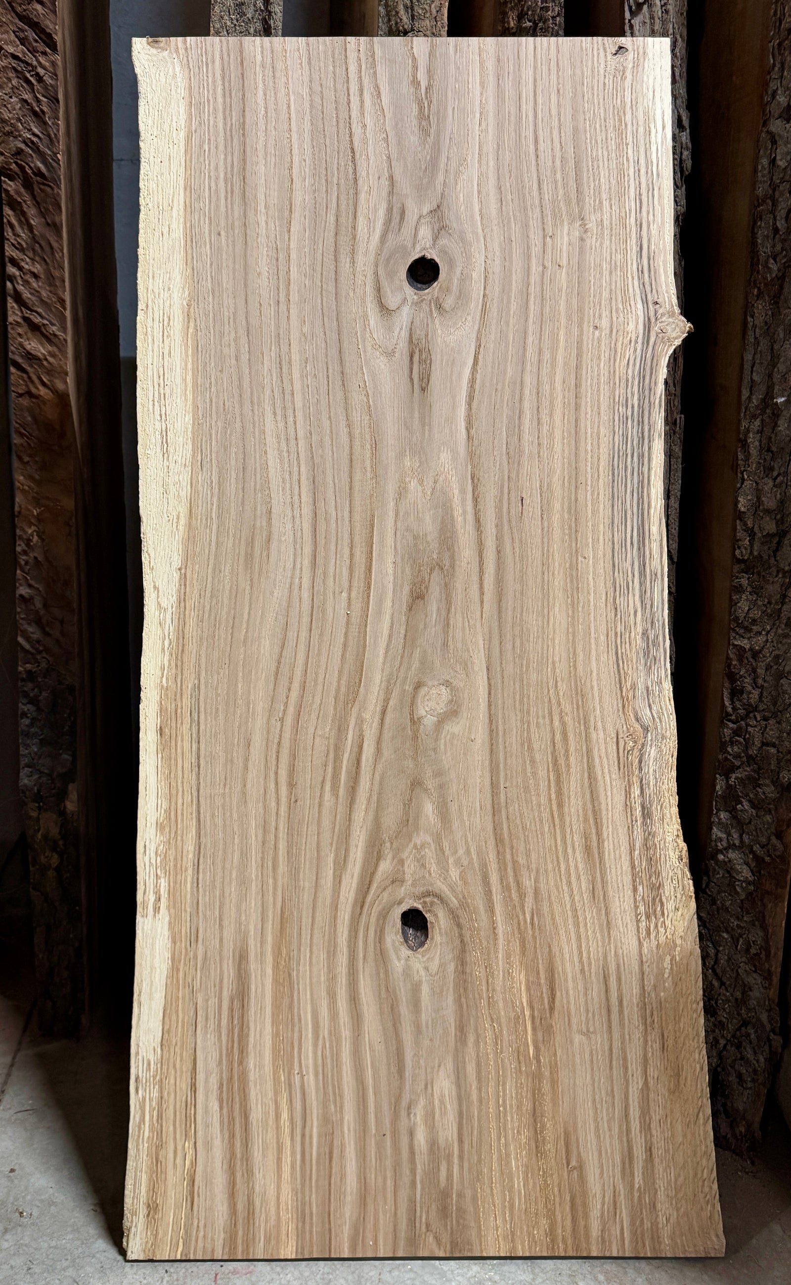 Live edge white oak slab