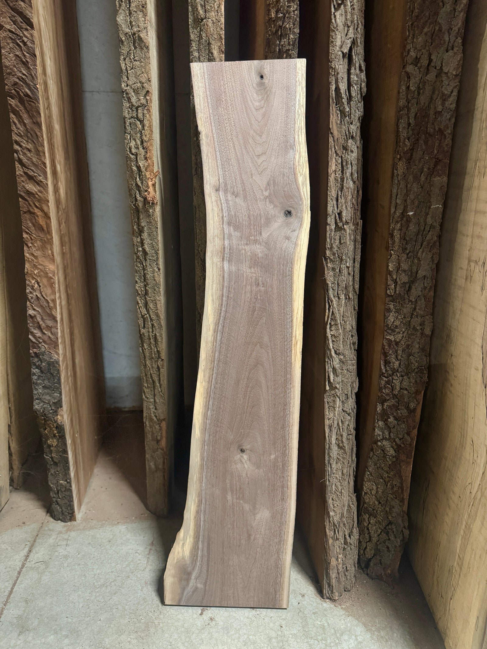 live edge walnut slab 48" long