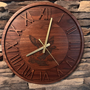 Walnut Duck Clock 17.5"