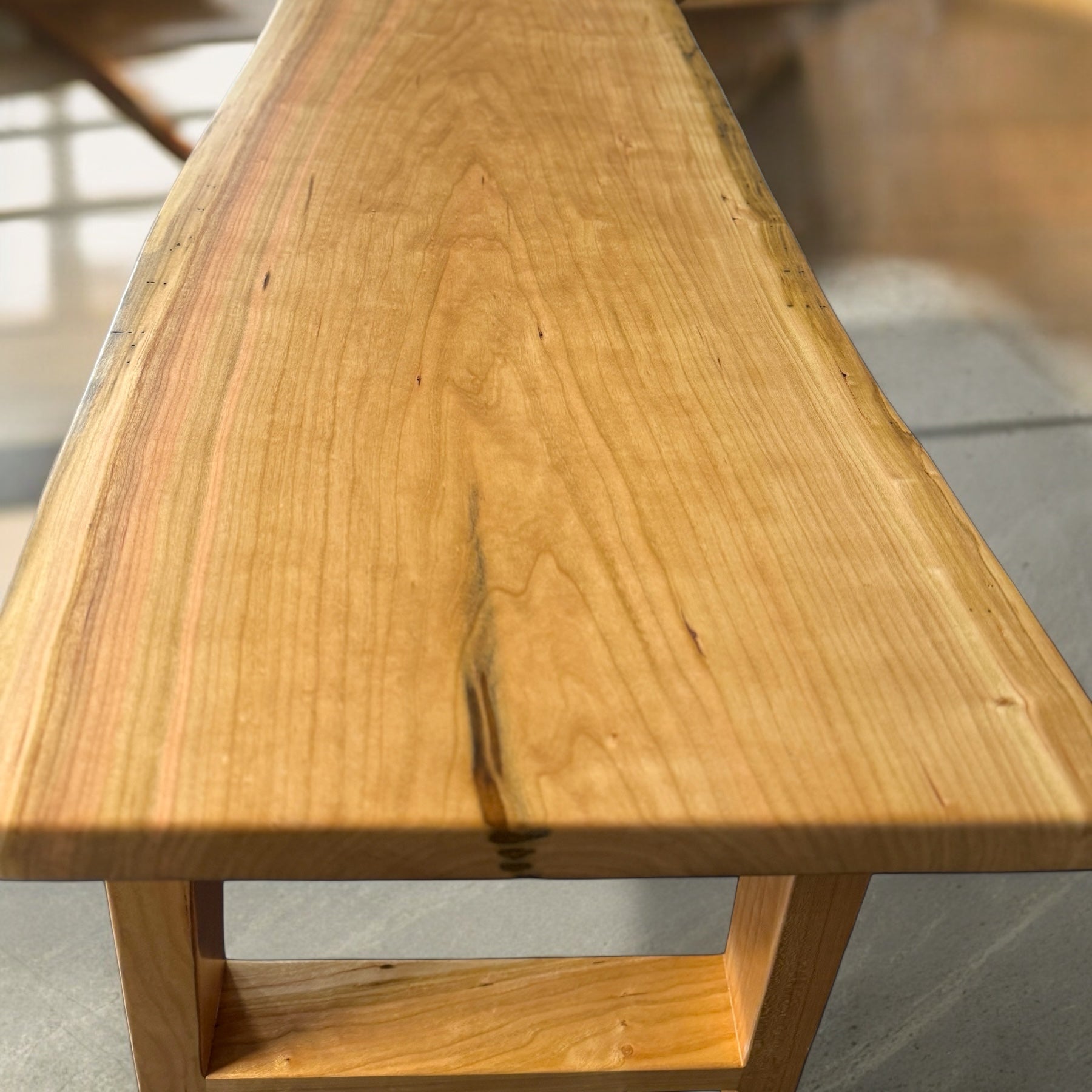 Live Edge Cherry Bench - Traditional Timber LLC