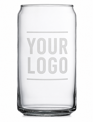 Custom Engraved 16oz Beer Can Glass