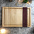Maple Cutting Board with Purpleheart and Walnut Inlays