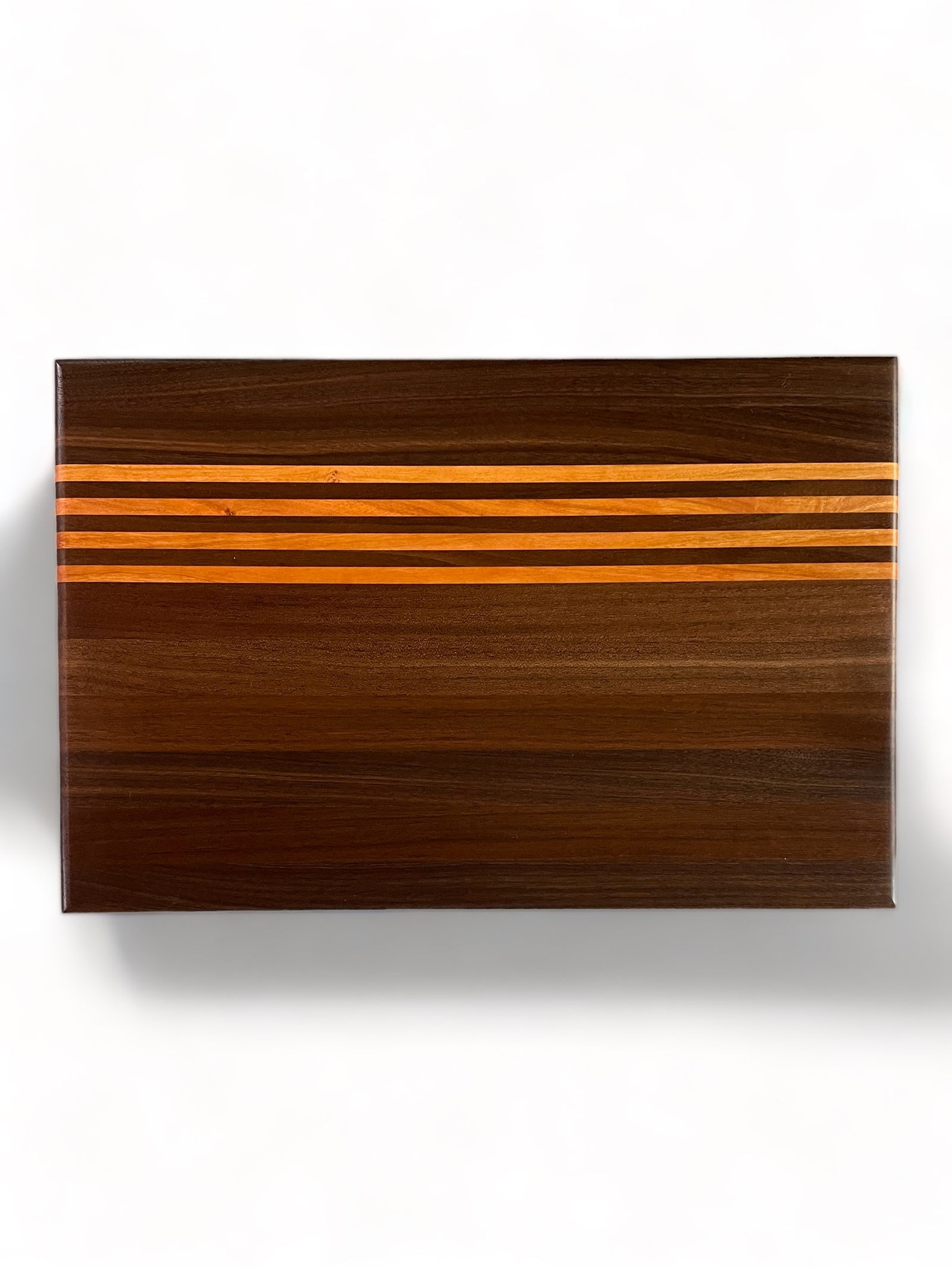 Walnut Cutting Board with Cherry Inlays