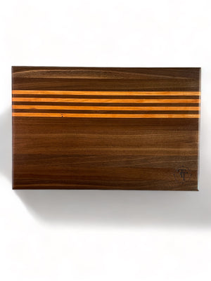Walnut Cutting Board with Cherry Inlays