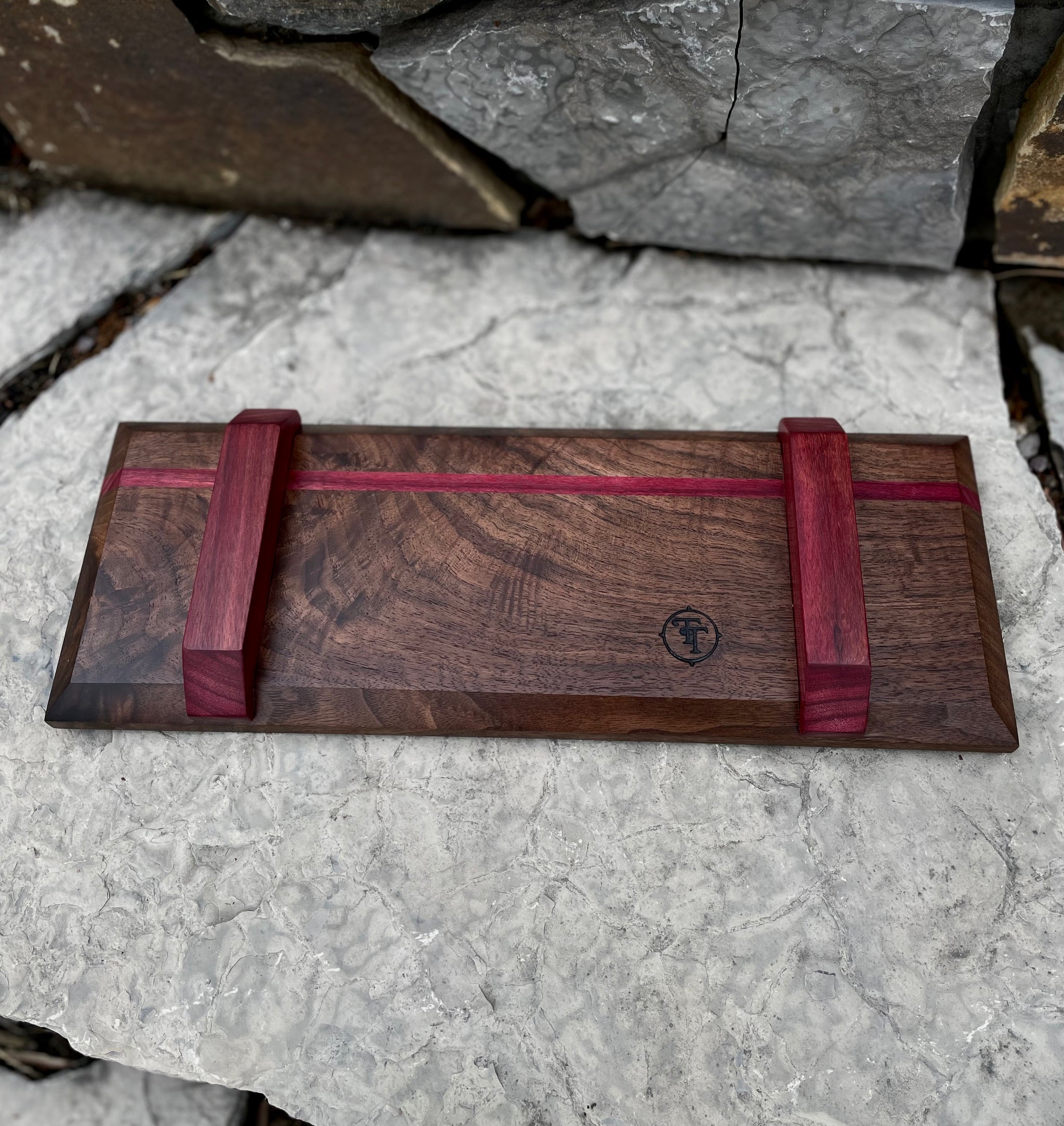 Custom Handcrafted Sushi Board, Serving Tray with Chop Stix