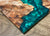 Maple Burl and Emerald Green Epoxy Charcuterie Board