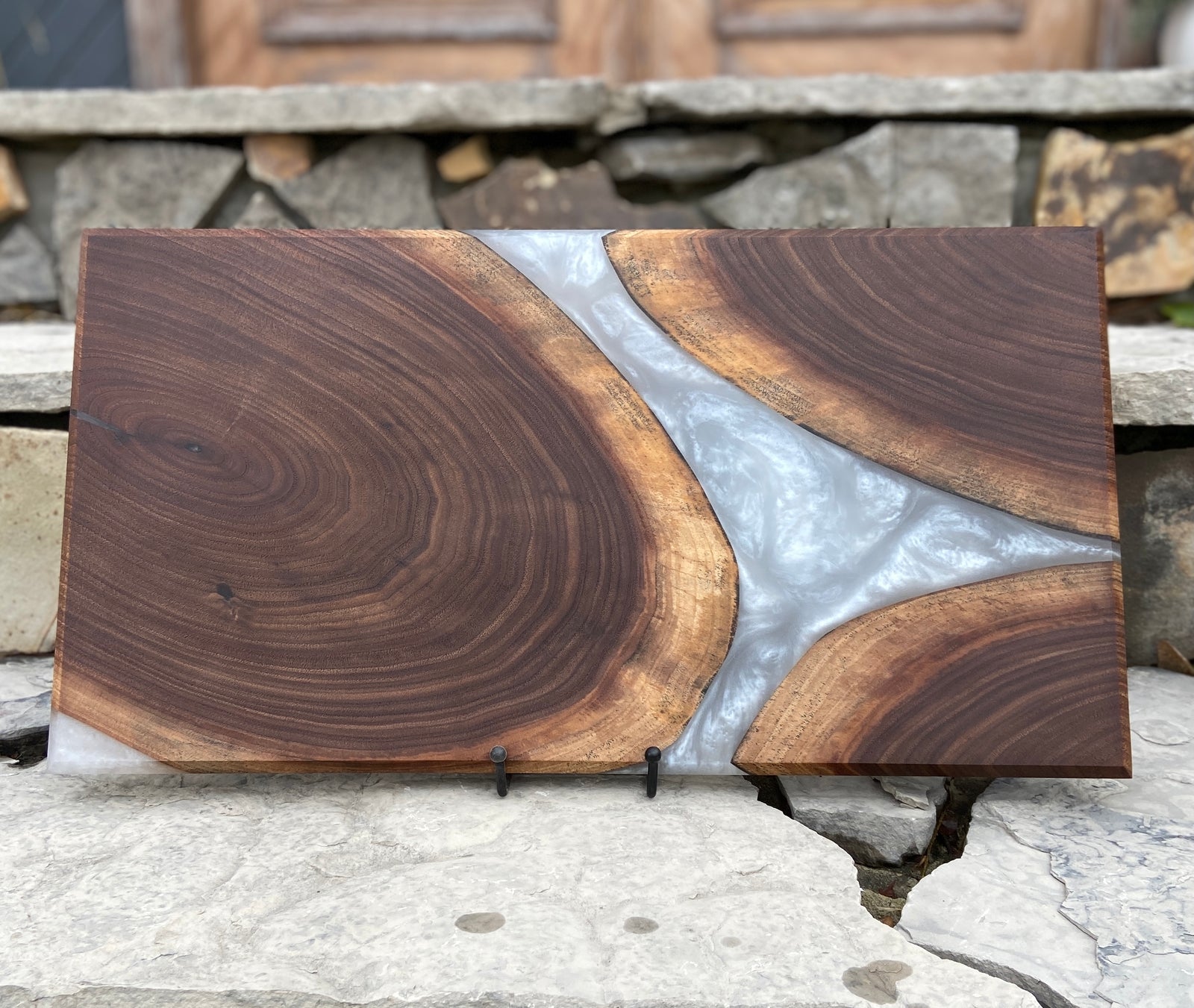 Walnut and White Pearl Charcuterie Board