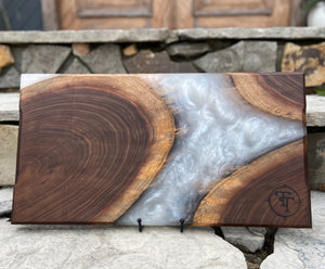 Walnut and White Pearl Charcuterie Board