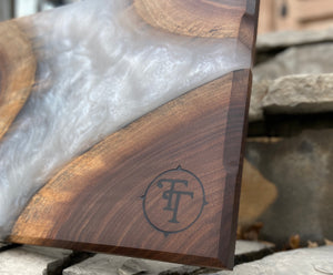 Walnut and White Pearl Charcuterie Board
