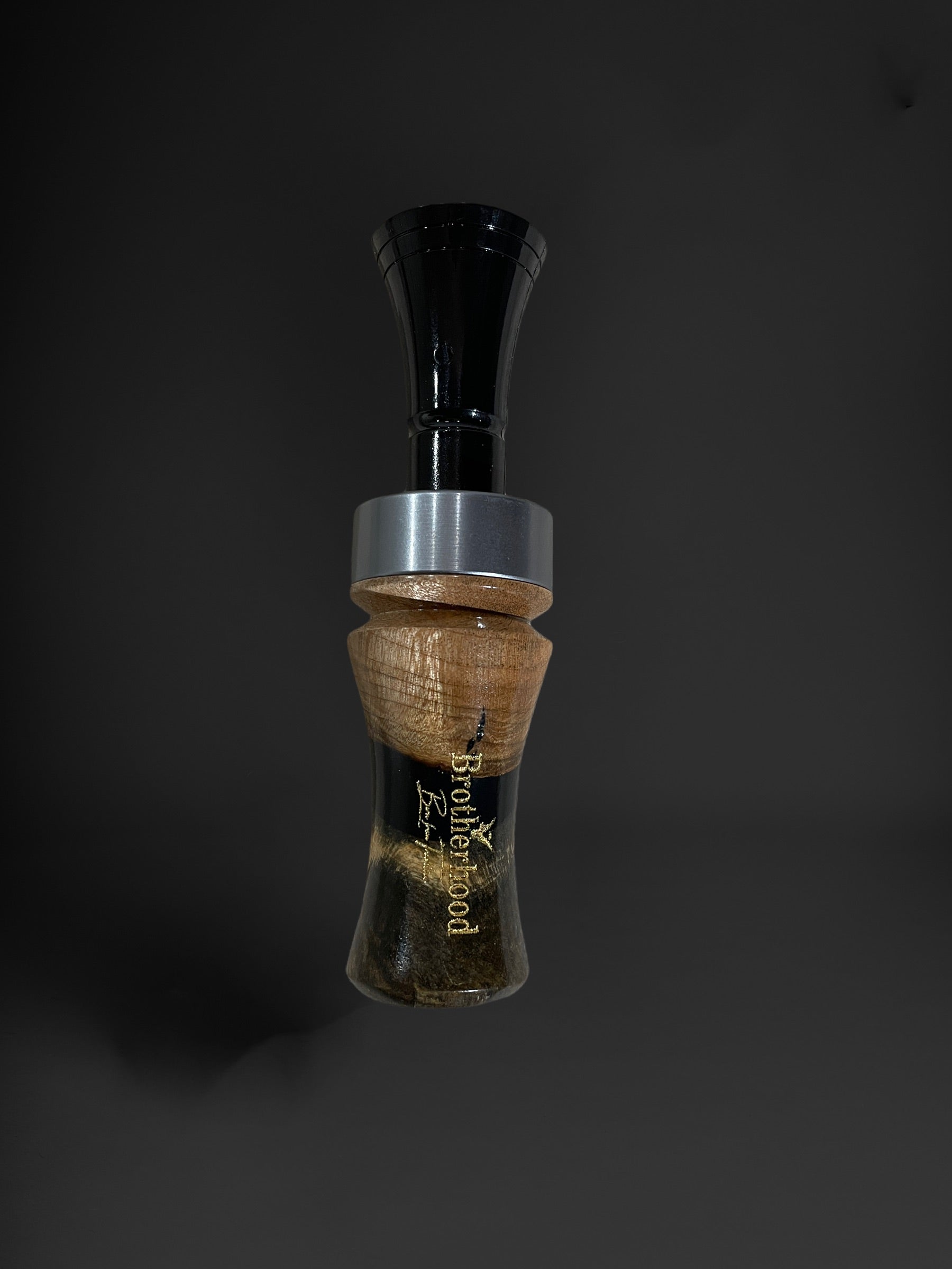 Maple Burl and Black Acrylic Timber Duck Call