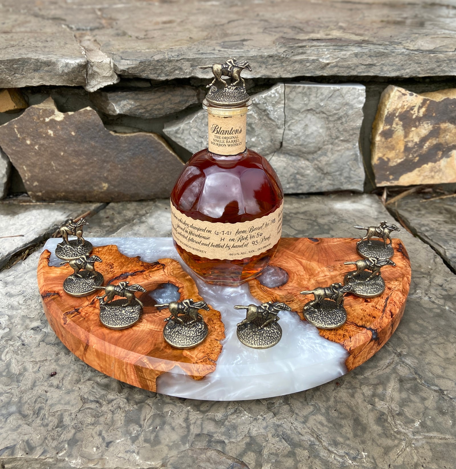 Cherry Burl Bourbon Display Board