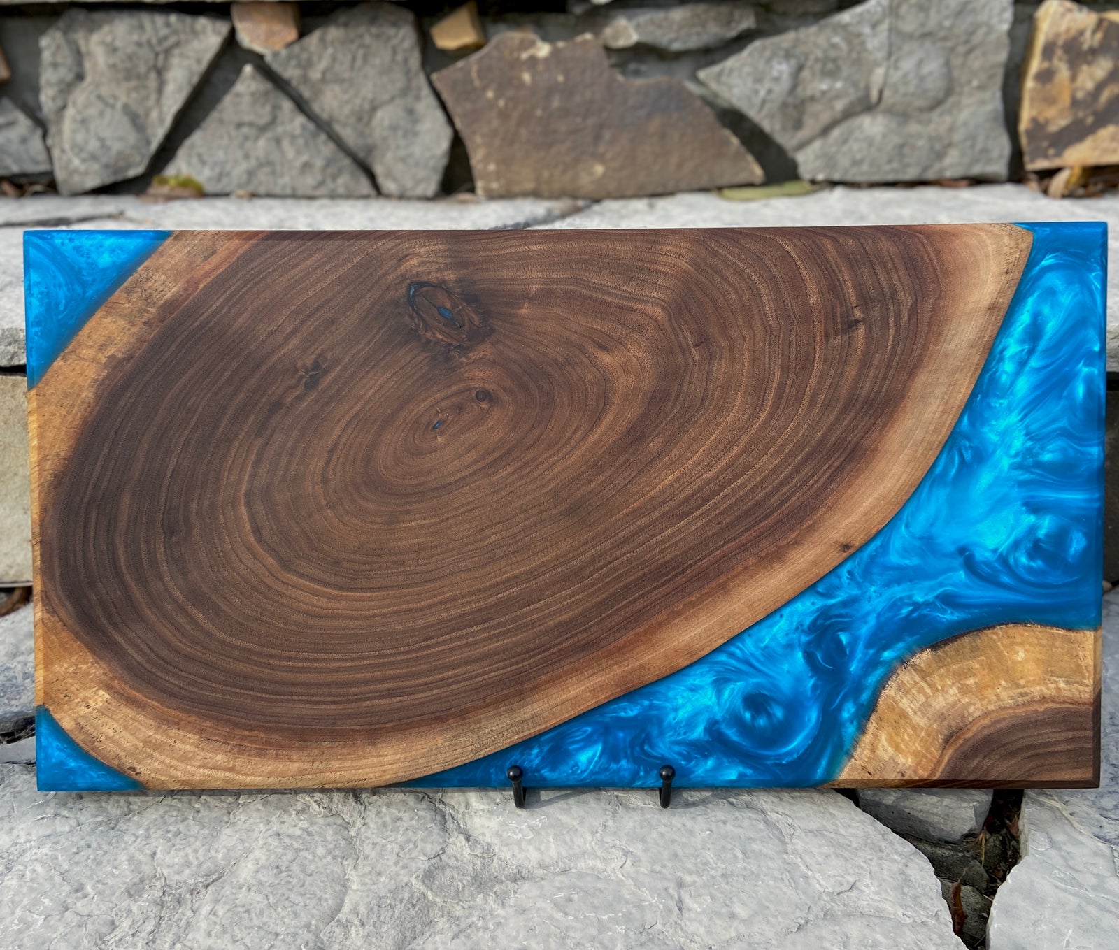 Walnut and Maui Blue Charcuterie Board