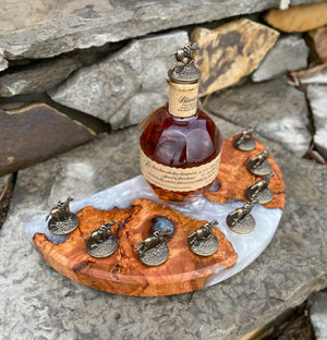 Cherry Burl Bourbon Display Board
