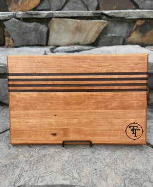 Cherry Cutting Board with Walnut Inlays