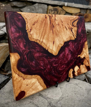 Maple Burl with Wine Charcuterie Board