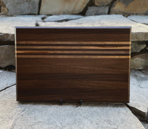 Walnut Cutting Board with Figured Maple Inlay
