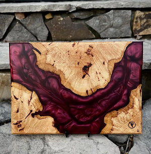 Maple Burl with Wine Charcuterie Board