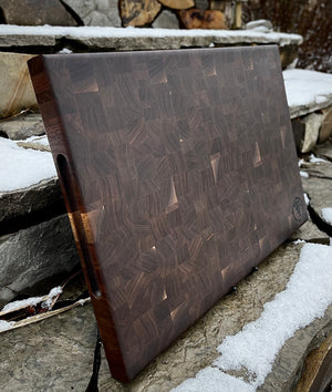 End Grain Walnut Cutting Board with Juice Groove